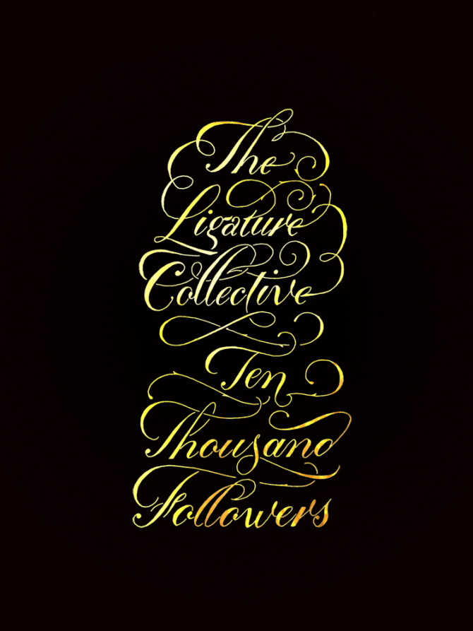 The Ligature Collective Gold on Black